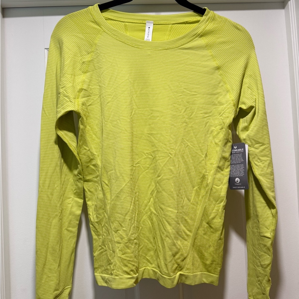 Athleta Vibrant Lime Long Sleeve Tee